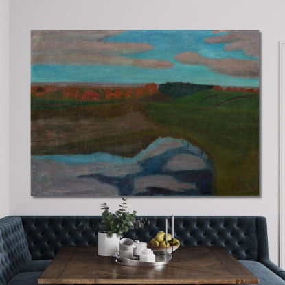 Paesaggio Autunnale Al Weyerberg Con Stagno Paula Modersohn-Becker pmb26 quadro stampato su tela