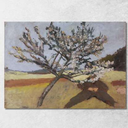 Uomo Disteso Sotto Un Albero In Fiore Paula Modersohn-Becker pmb30 quadro stampato su tela