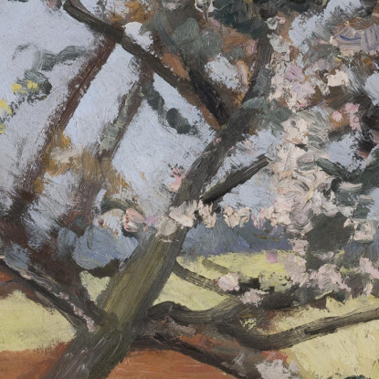 Uomo Disteso Sotto Un Albero In Fiore Paula Modersohn-Becker pmb30 quadro stampato su tela