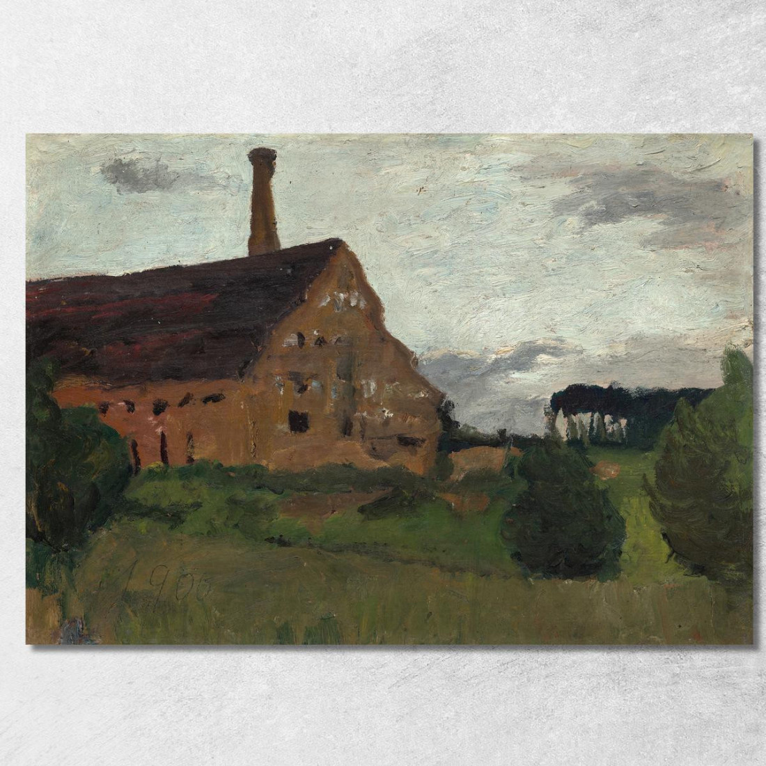 Vecchia Fabbrica Paula Modersohn-Becker pmb33 quadro stampato su tela Vecchia Fabbrica Paula Modersohn-Becker pmb33 quadro stampato su tela