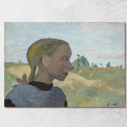 Ritratto Di Una Ragazza Paula Modersohn-Becker pmb35 quadro stampato su tela