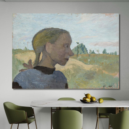 Ritratto Di Una Ragazza Paula Modersohn-Becker pmb35 quadro stampato su tela
