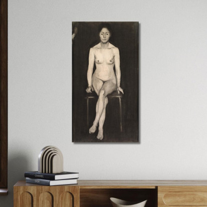 Nudo Femminile Seduto Paula Modersohn-Becker pmb36 quadro stampato su tela