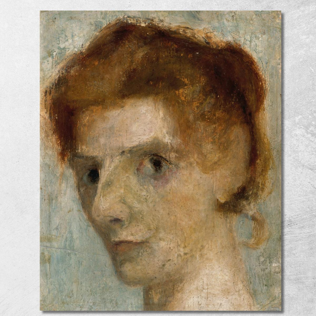 Autoritratto Paula Modersohn-Becker pmb43 quadro stampato su tela Autoritratto Paula Modersohn-Becker pmb43 quadro stampato su tela