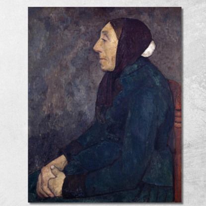 Vecchia Contadina Seduta Paula Modersohn-Becker pmb44 quadro stampato su tela