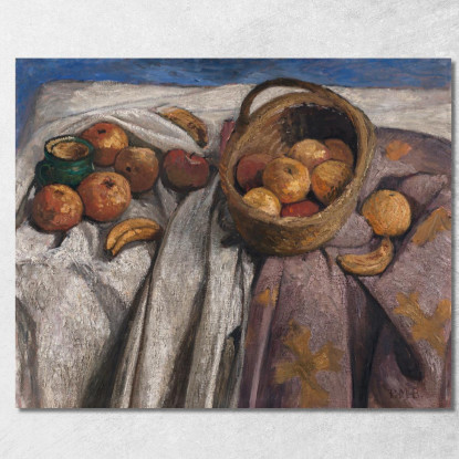 Natura Morta Con Mele E Banane Paula Modersohn-Becker pmb45 quadro stampato su tela