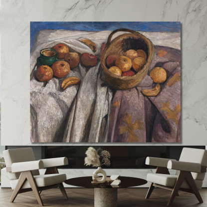 Natura Morta Con Mele E Banane Paula Modersohn-Becker pmb45 quadro stampato su tela