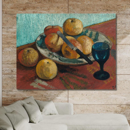 Natura Morta Con Mele E Vetro Verde Paula Modersohn-Becker pmb46 quadro stampato su tela