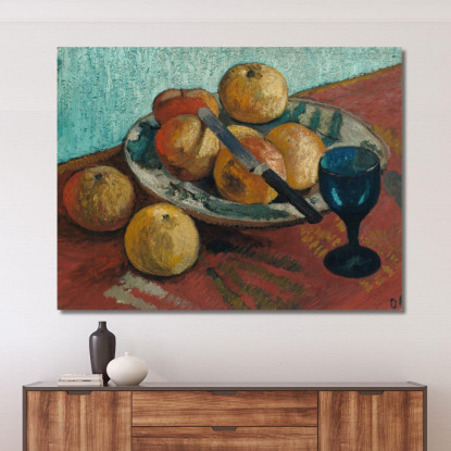 Natura Morta Con Mele E Vetro Verde Paula Modersohn-Becker pmb46 quadro stampato su tela