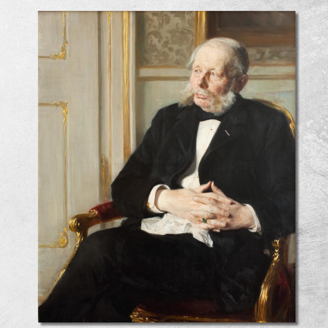 Barone Otto Ditlev Rosenørn-Lehn Peder Severin Krøyer psk11 quadro stampato su tela Barone Otto Ditlev Rosenørn-Lehn Peder Severin Krøyer psk11 quadro stampato su tela