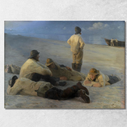 Pescatori Sulla Spiaggia Di Skagen Peder Severin Krøyer psk19 quadro stampato su tela