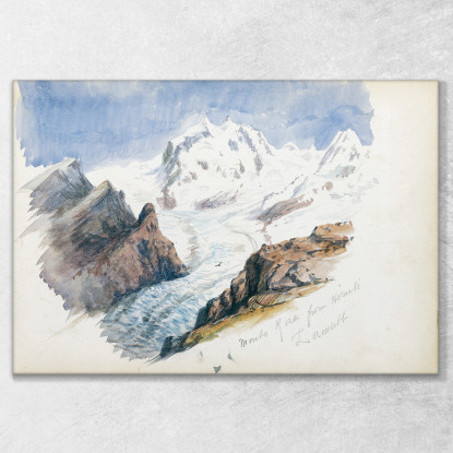 Monte Rosa Dall'Hornli Zermatt John Singer Sargent jss170 quadro stampato su tela