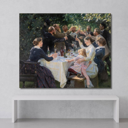 Hip Hip Hurrah! Festa Degli Artisti A Skagen Peder Severin Krøyer psk25 quadro stampato su tela