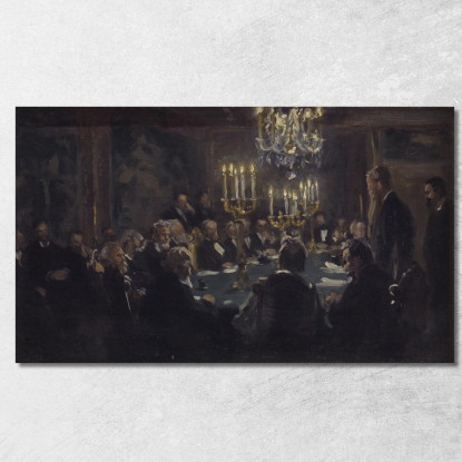 Bozzetto Compositivo Per 'Una Riunione Nella Società Delle Scienze' Peder Severin Krøyer psk31 quadro stampato su tela