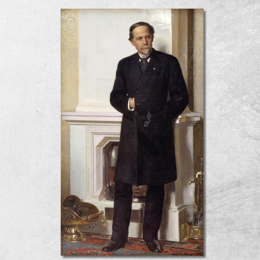 Ritratto Dell'Architetto F. Meldahl Peder Severin Krøyer psk42 quadro stampato su tela Ritratto Dell'Architetto F. Meldahl Peder Severin Krøyer psk42 quadro stampato su tela