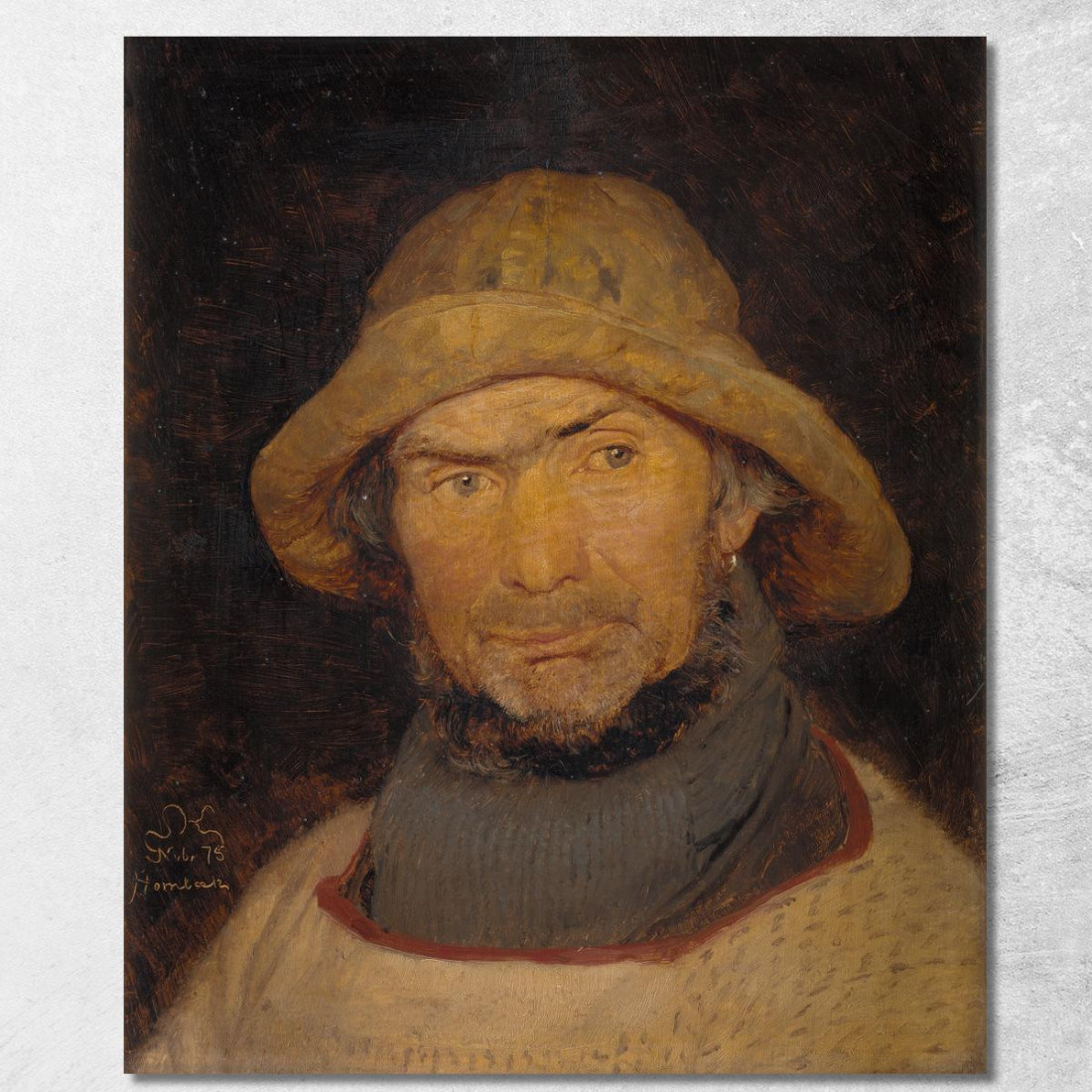 Ritratto Di Un Pescatore Di Hornbæk Peder Severin Krøyer psk44 quadro stampato su tela Ritratto Di Un Pescatore Di Hornbæk Peder Severin Krøyer psk44 quadro stampato su tela