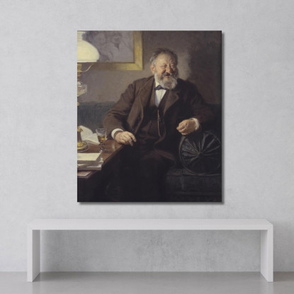 Lo Scrittore Sophus Schandorph Peder Severin Krøyer psk58 quadro stampato su tela