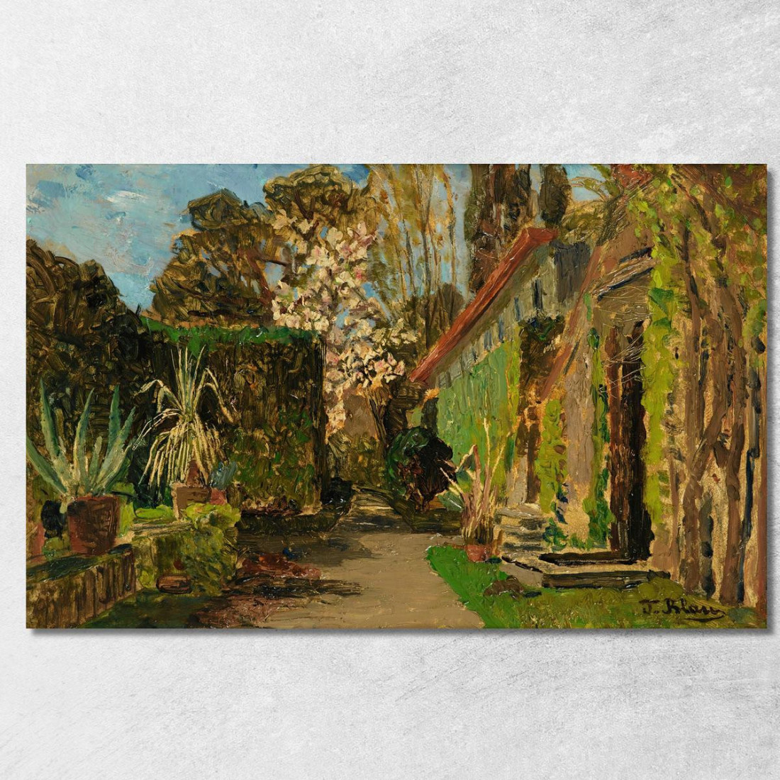 Un Giardino Mediterraneo Tina Blau tbl6 quadro stampato su tela Un Giardino Mediterraneo Tina Blau tbl6 quadro stampato su tela