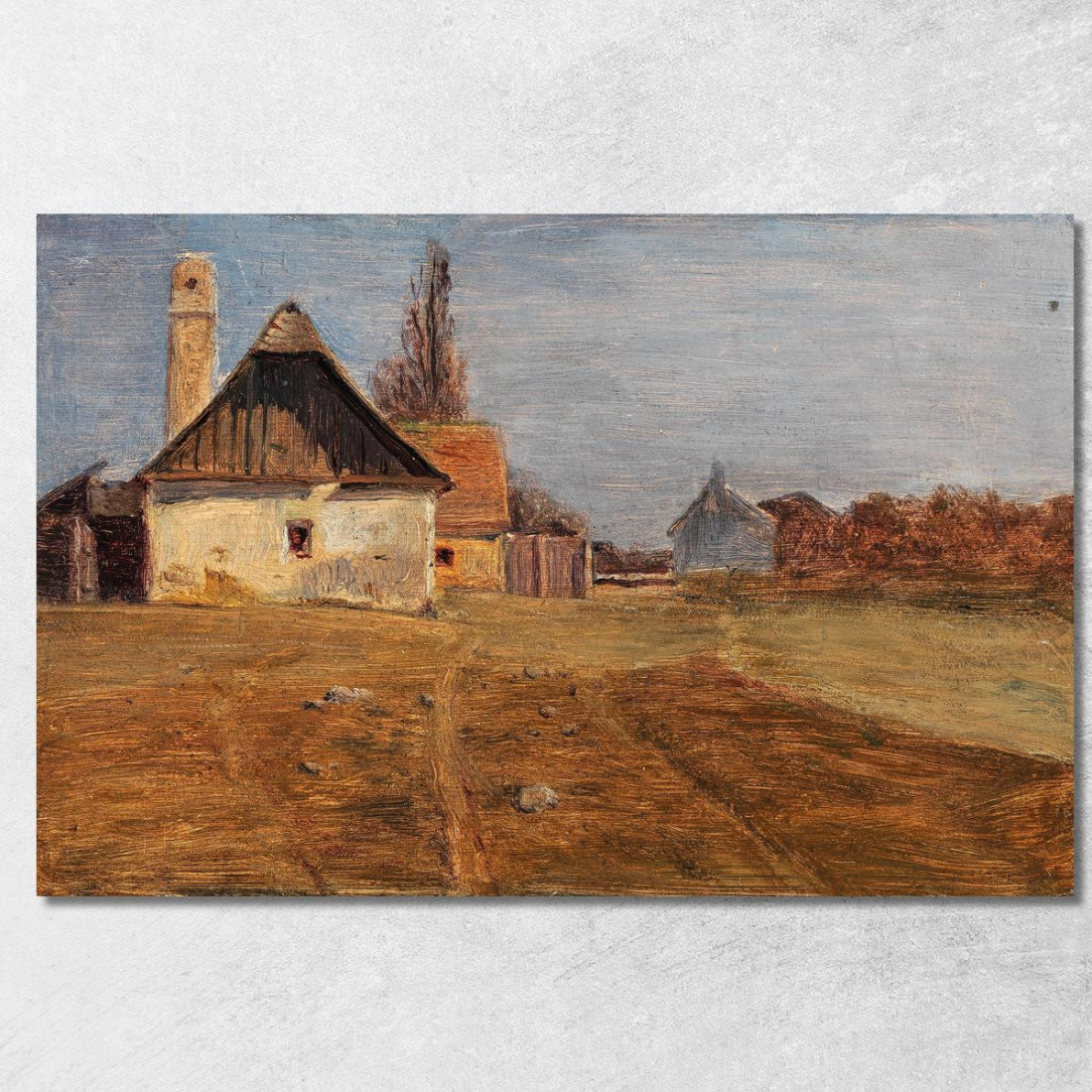Una Scena A Mannswörth Sul Danubio Tina Blau tbl7 quadro stampato su tela Una Scena A Mannswörth Sul Danubio Tina Blau tbl7 quadro stampato su tela