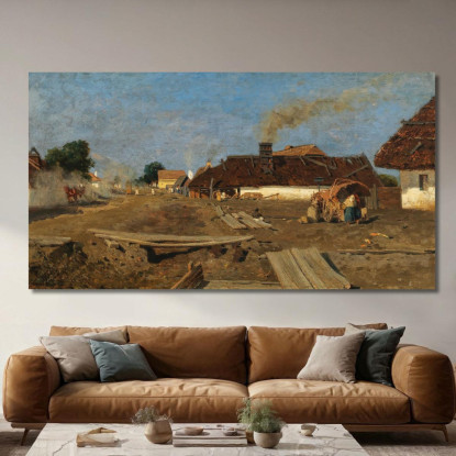 Una Strada Di Campagna A Szolnok Tina Blau tbl10 quadro stampato su tela