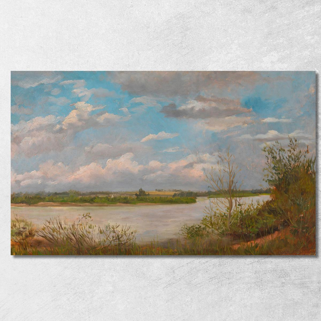 Paesaggio Del Danubio Tina Blau tbl23 quadro stampato su tela Paesaggio Del Danubio Tina Blau tbl23 quadro stampato su tela