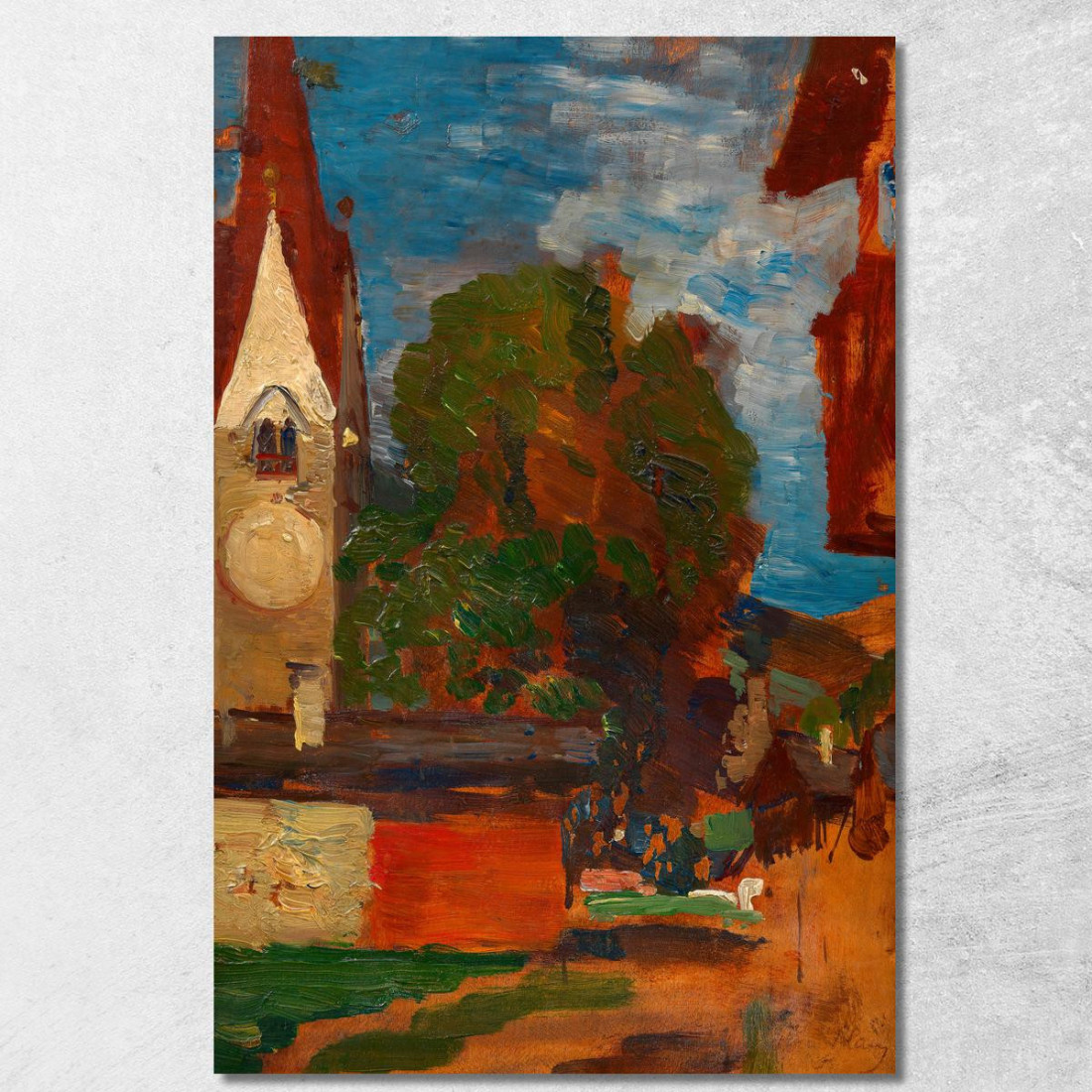 Chiesa Di Taufers – Piazza Del Villaggio Tina Blau tbl36 quadro stampato su tela Chiesa Di Taufers – Piazza Del Villaggio Tina Blau tbl36 quadro stampato su tela