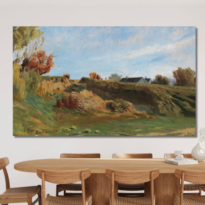 Paesaggio Estivo A Dachau Tina Blau tbl59 quadro stampato su tela