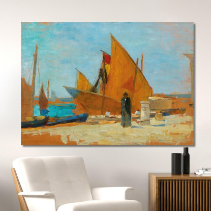 Vele Gialle Tina Blau tbl67 quadro stampato su tela