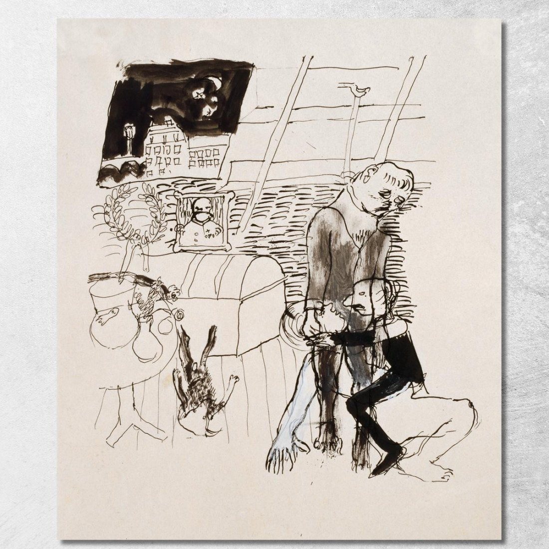 La Moglie Dell'Impiccato Walter Kurt Wiemken wkw5 quadro stampato su tela La Moglie Dell'Impiccato Walter Kurt Wiemken wkw5 quadro stampato su tela