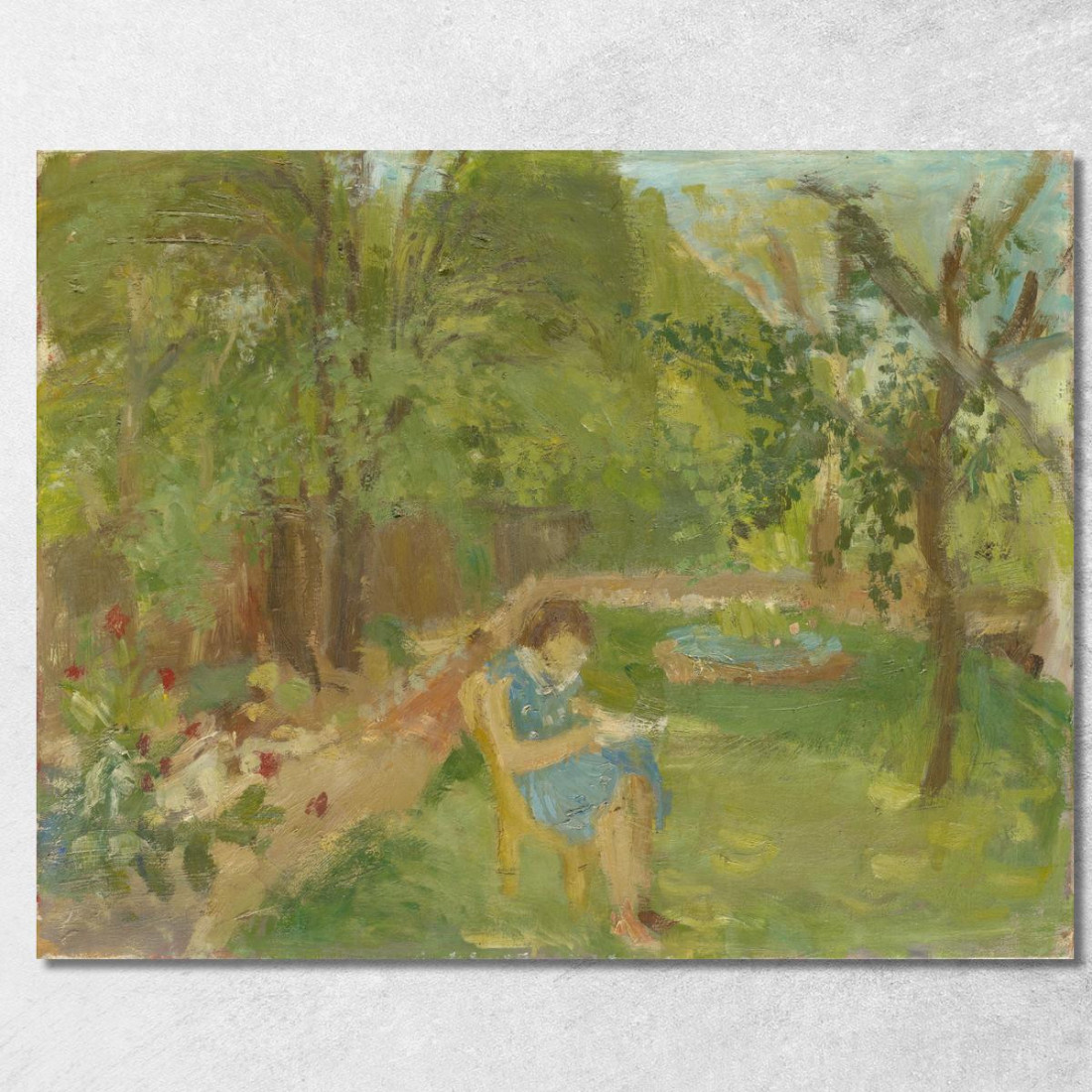 Ragazza Nel Giardino Walter Kurt Wiemken wkw8 quadro stampato su tela Ragazza Nel Giardino Walter Kurt Wiemken wkw8 quadro stampato su tela