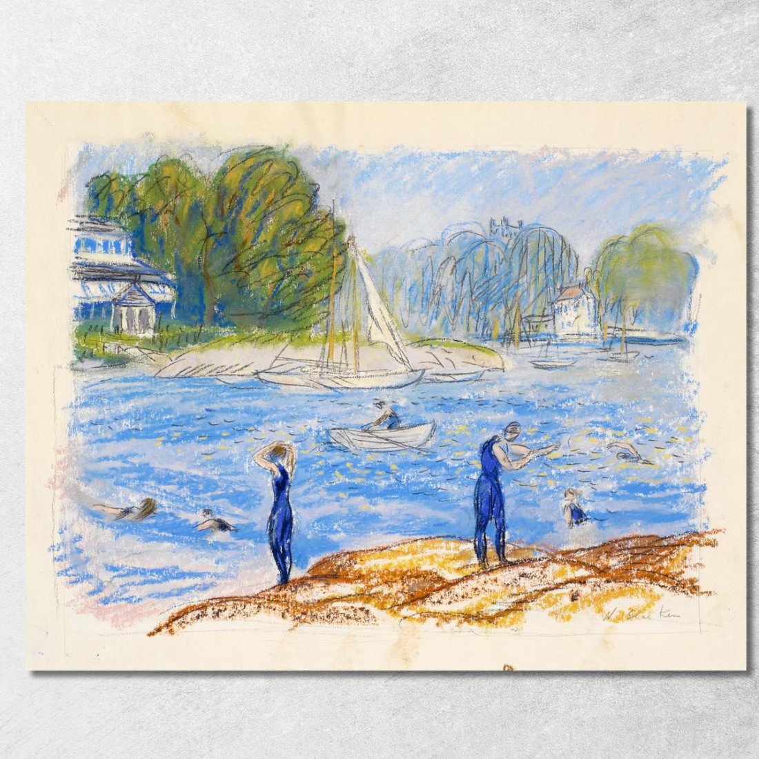 Bagnanti Ad Annisquam William James Glackens wjg6 quadro stampato su tela Bagnanti Ad Annisquam William James Glackens wjg6 quadro stampato su tela