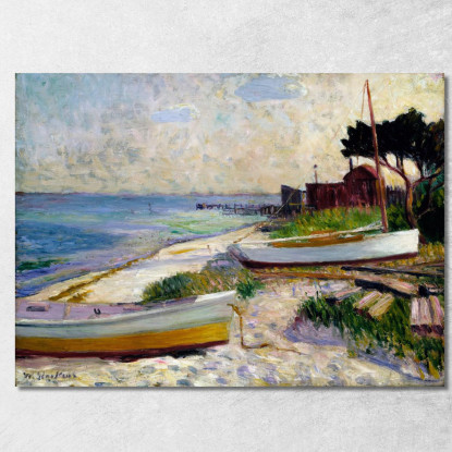 Scena Sulla Spiaggia William James Glackens wjg8 quadro stampato su tela