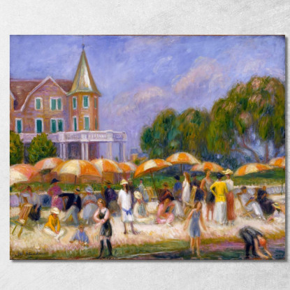 Ombrelloni Da Spiaggia A Blue Point William James Glackens wjg9 quadro stampato su tela