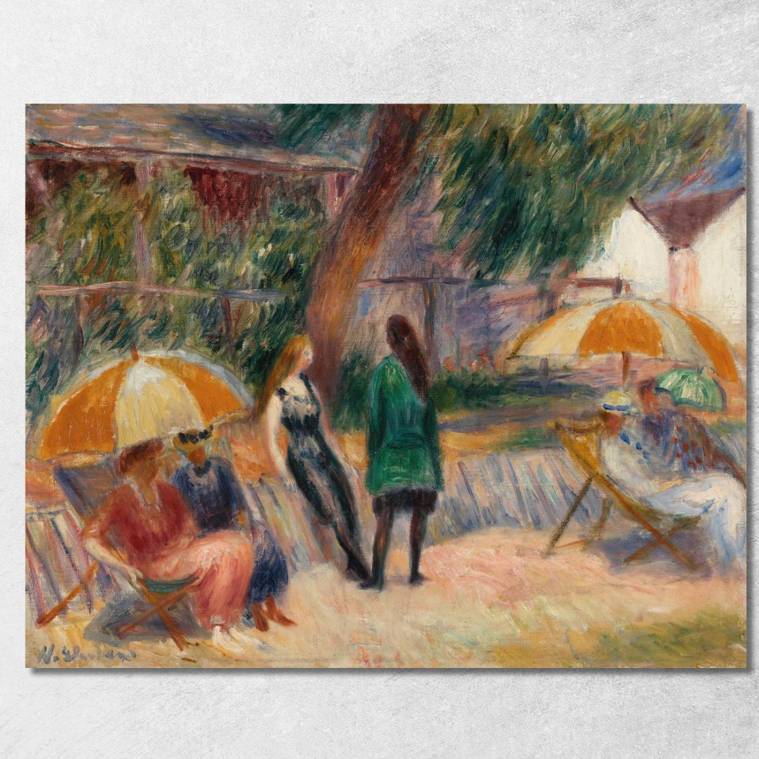 Spiaggia Con Figure A Bellport William James Glackens wjg10 quadro stampato su tela Spiaggia Con Figure A Bellport William James Glackens wjg10 quadro stampato su tela