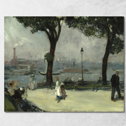 Parco East River William James Glackens wjg14 quadro stampato su tela