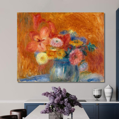 Ciotola Verde Di Fiori William James Glackens wjg23 quadro stampato su tela