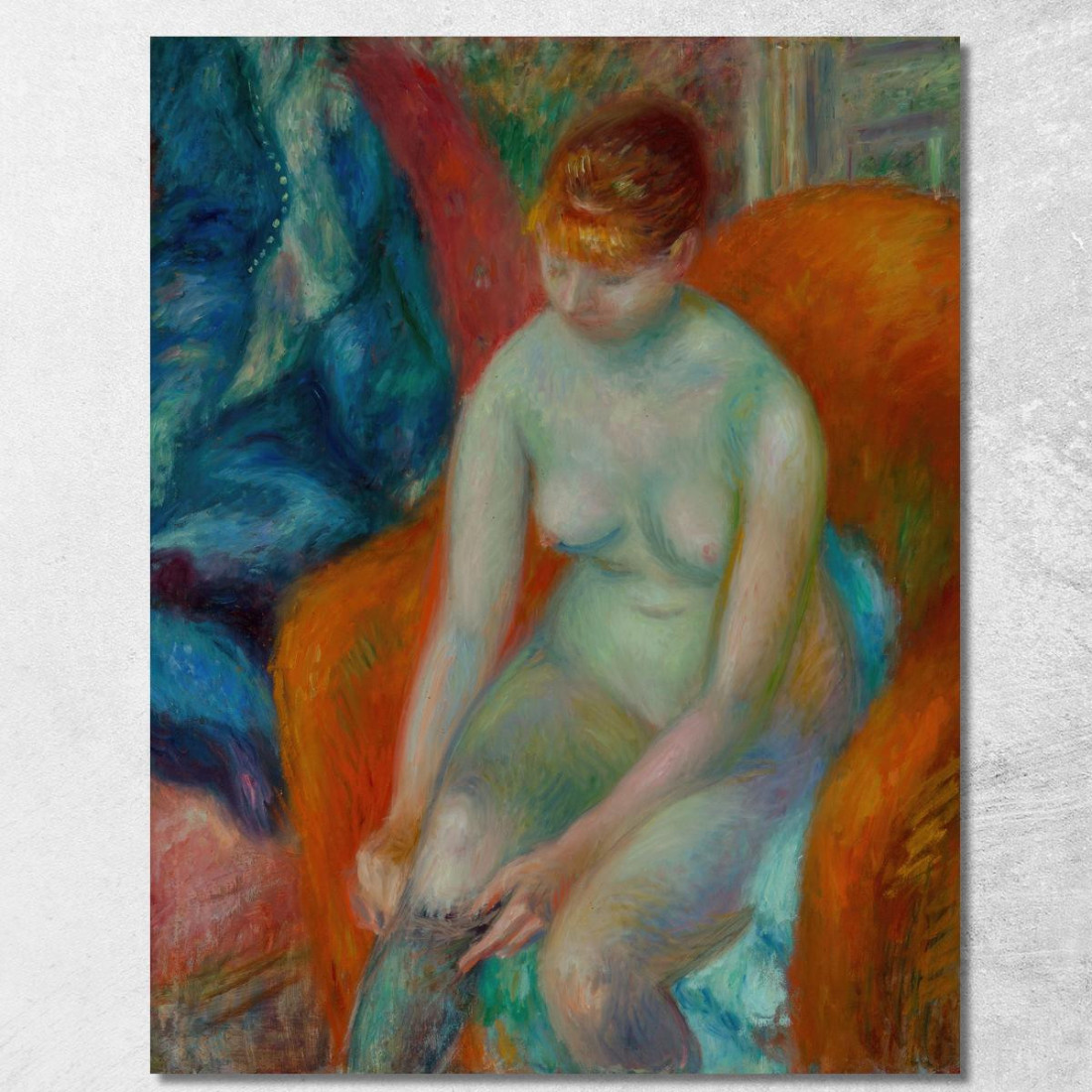 Nudo Che Indossa La Calza – Nudo Con Capelli Rossi William James Glackens wjg28 quadro stampato su tela Nudo Che Indossa La Calza – Nudo Con Capelli Rossi William James Glackens wjg28 quadro stampato su tela