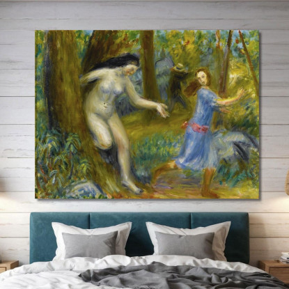 Serie Ninfetta Con Uomo William James Glackens wjg30 quadro stampato su tela