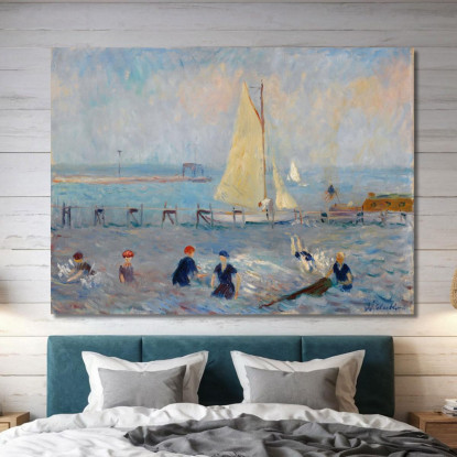 Paesaggio Marino Con Sei Bagnanti A Bellport William James Glackens wjg41 quadro stampato su tela