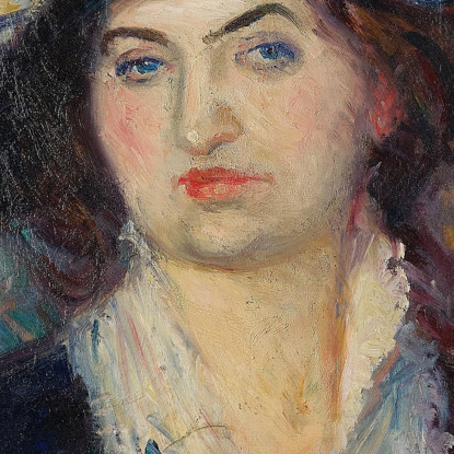 Signora Del Negozio – Donna Con Cappello Piumato William James Glackens wjg45 quadro stampato su tela