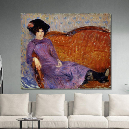 Il Vestito Viola William James Glackens wjg59 quadro stampato su tela
