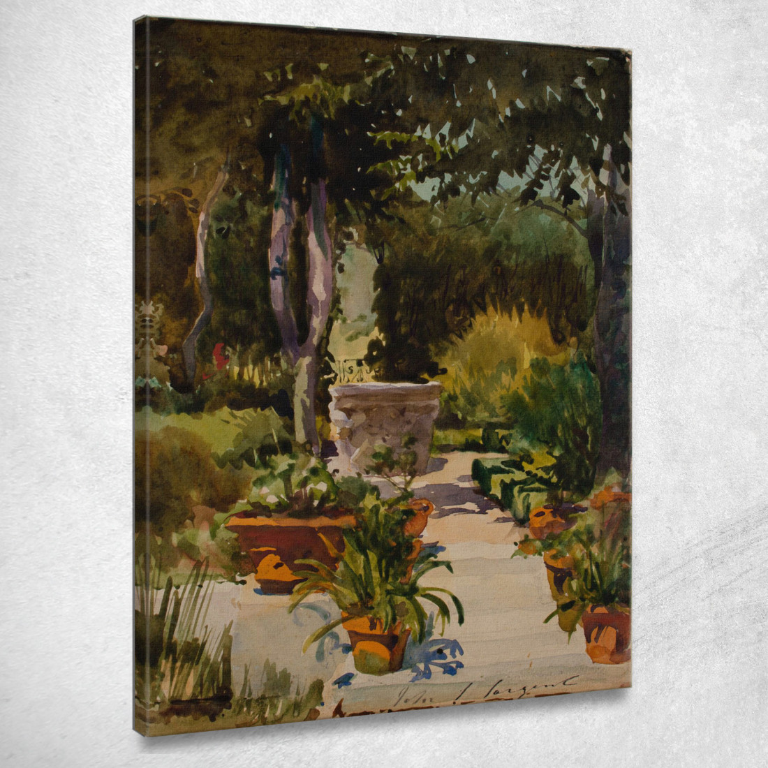 Il Giardino Della Signora Thayer Massachusetts John Singer Sargent jss198 quadro stampato su tela Il Giardino Della Signora Thayer Massachusetts John Singer Sargent jss198 quadro stampato su tela