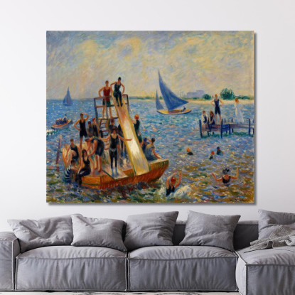 La Zattera William James Glackens wjg60 quadro stampato su tela