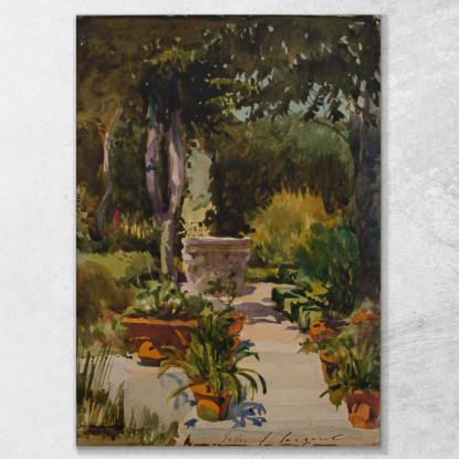 Il Giardino Della Signora Thayer Massachusetts John Singer Sargent jss198 quadro stampato su tela