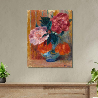 Tulipani E Peonie In Una Brocca William James Glackens wjg63 quadro stampato su tela
