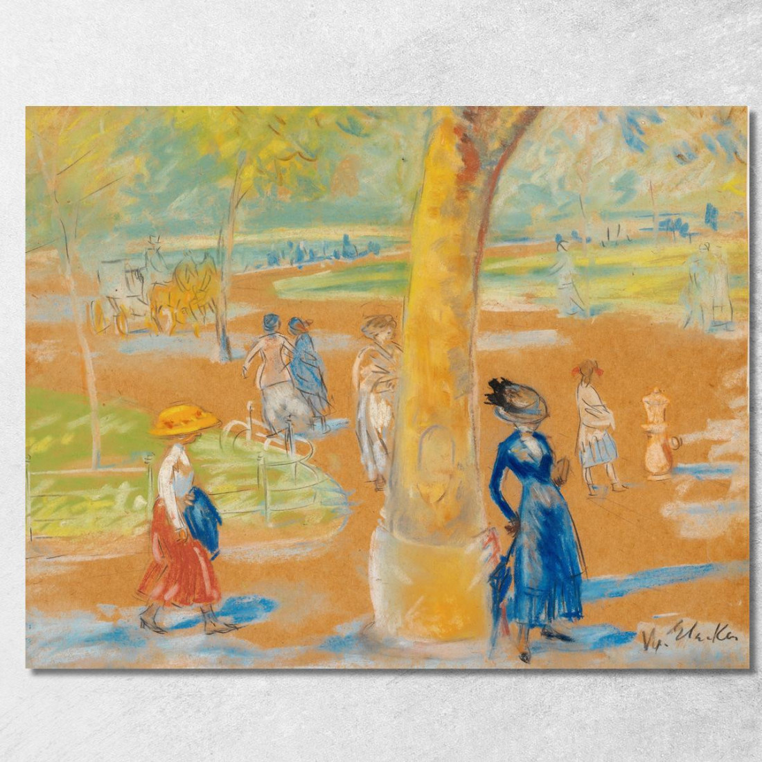 Donna Con Ombrello A Washington Square William James Glackens wjg67 quadro stampato su tela Donna Con Ombrello A Washington Square William James Glackens wjg67 quadro stampato su tela