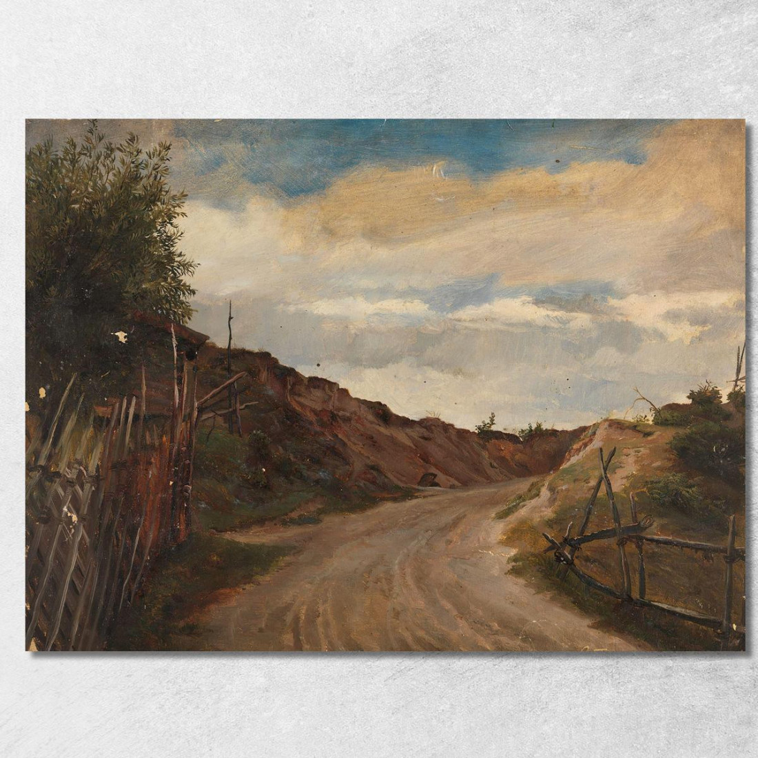 Strada Di Campagna Adolph Tidemand atd14 quadro stampato su tela Strada Di Campagna Adolph Tidemand atd14 quadro stampato su tela