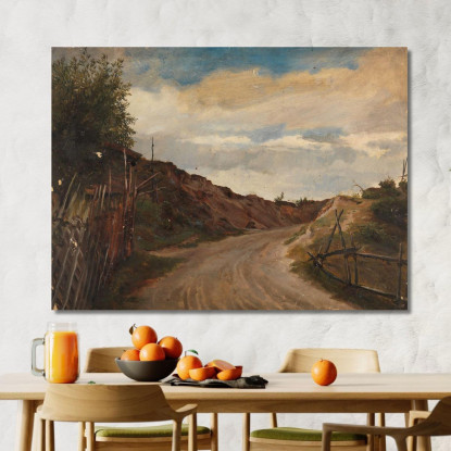 Strada Di Campagna Adolph Tidemand atd14 quadro stampato su tela