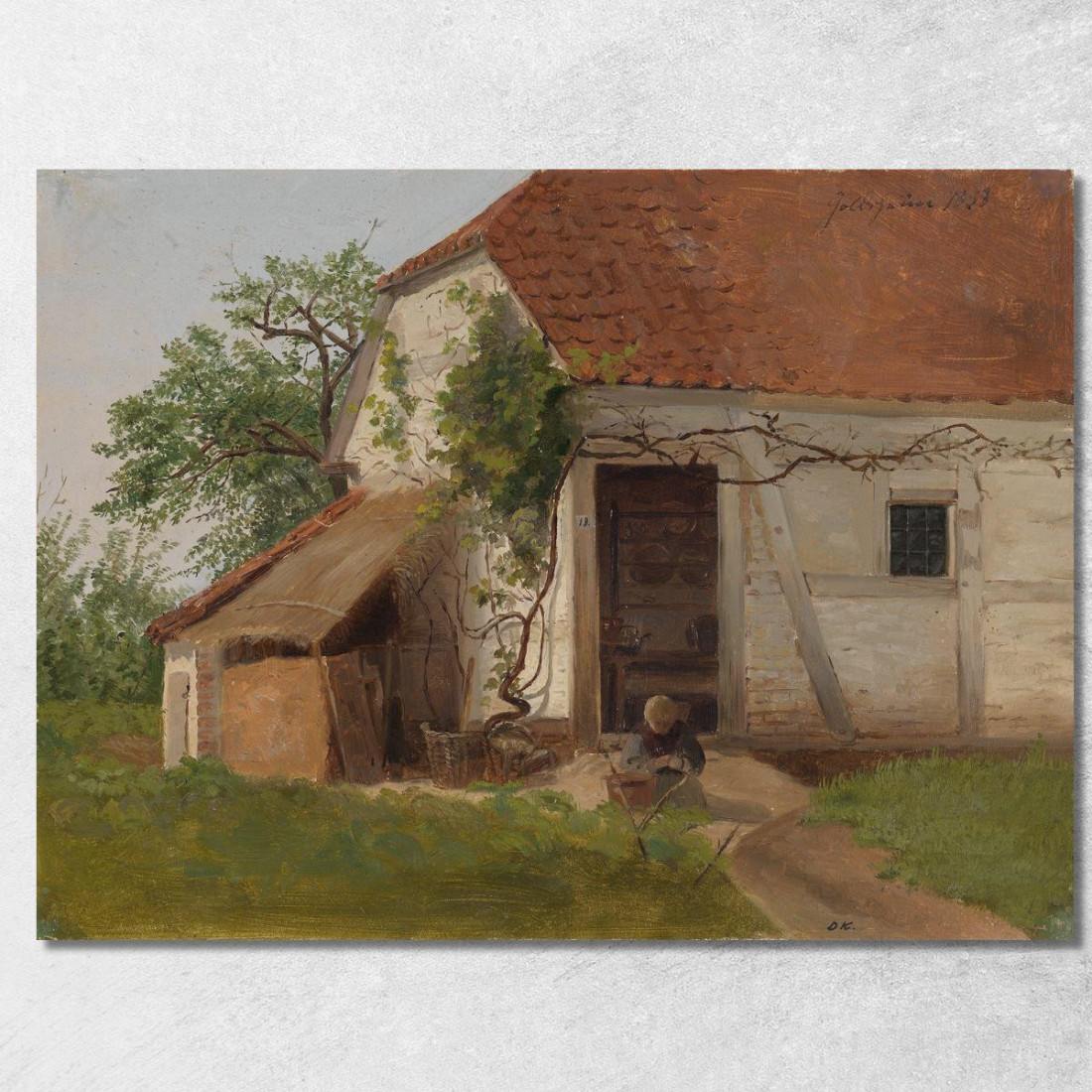 Fattoria A Goldsheim Adolph Tidemand atd16 quadro stampato su tela Fattoria A Goldsheim Adolph Tidemand atd16 quadro stampato su tela