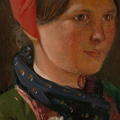 Ragazza Da Hallingdal Adolph Tidemand atd30 quadro stampato su tela